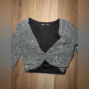 Zara sequin top